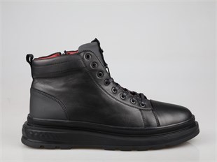 MARCOMEN 18473 Hakiki Deri Siyah Erkek Bot