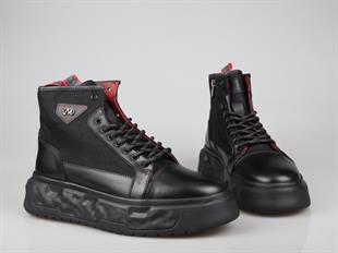 MARCOMEN 20268 Hakiki Deri Siyah Erkek Bot