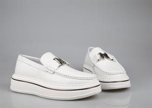 MARCOMEN 21108 Hakiki Deri Beyaz Erkek Günlük Ayakkabı