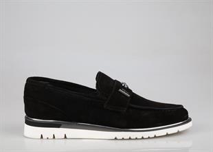 MARCOMEN 21140 Hakiki Deri Siyah Suet Erkek Günlük Ayakkabı