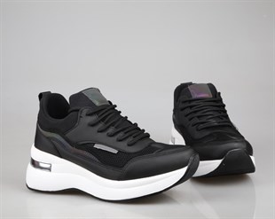 Marka Sesi 327 Siyah-Beyaz Kadın Sneakers