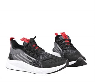 Marka Sesi 507 Siyah-Kırmızı Unisex Sneakers