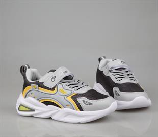 Marka Sesi 555 Gri Sarı Çocuk Sneakers