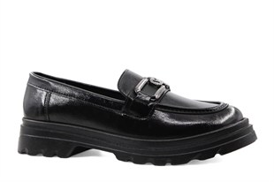 Marka Sesi SL2001 Loafer Siyah Kadın Babet