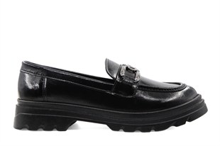 Marka Sesi SL2001 Loafer Siyah Kadın Babet