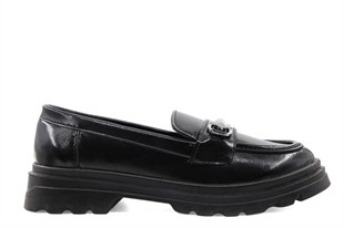 Marka Sesi SL2004 Loafer Siyah Kadın Babet