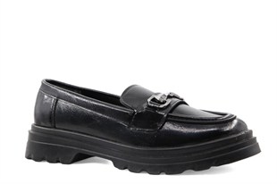 Marka Sesi SL2004 Loafer Siyah Kadın Babet