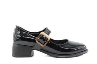 Miss Park Moda 161 k1000 Loafer Siyah Rugan Kadın Günlük Ayakkabı