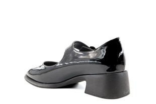 Miss Park Moda 161 k1000 Loafer Siyah Rugan Kadın Günlük Ayakkabı