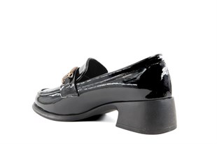 Miss Park Moda 161 k1014 Loafer Siyah Rugan Kadın Günlük Ayakkabı