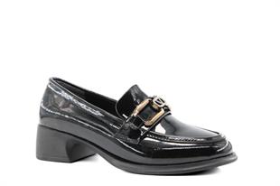 Miss Park Moda 161 k1014 Loafer Siyah Rugan Kadın Günlük Ayakkabı