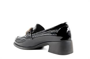 Miss Park Moda 161 k1014 Loafer Siyah Rugan Kadın Günlük Ayakkabı