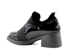 Miss Park Moda 207 k6668 Loafer Siyah Rugan Kadın Günlük Ayakkabı