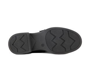 Miss Park Moda 208 k4065 Loafer Siyah Rugan Kadın Günlük Ayakkabı