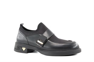 Miss Park Moda 208 k4065 Loafer Siyah Kadın Günlük Ayakkabı