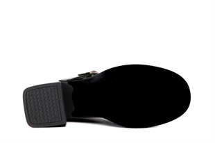 Miss Park Moda 386 k1360 Loafer Siyah Rugan Kadın Günlük Ayakkabı