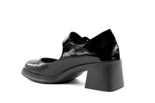 Miss Park Moda 386 k1360 Loafer Siyah Rugan Kadın Günlük Ayakkabı