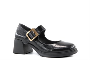 Miss Park Moda 386 k1360 Loafer Siyah Rugan Kadın Günlük Ayakkabı