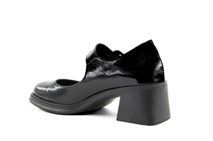 Miss Park Moda 386 k1360 Loafer Siyah Rugan Kadın Günlük Ayakkabı
