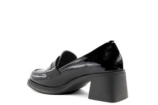 Miss Park Moda 386 k1453 Loafer Siyah Rugan Kadın Günlük Ayakkabı