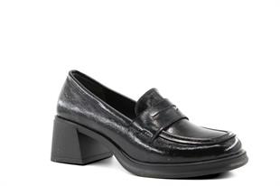 Miss Park Moda 386 k1453 Loafer Siyah Rugan Kadın Günlük Ayakkabı