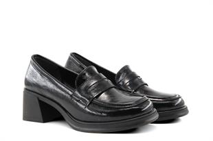 Miss Park Moda 386 k1453 Loafer Siyah Rugan Kadın Günlük Ayakkabı