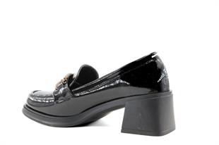 Miss Park Moda 386 k1457 Loafer Siyah Rugan Kadın Günlük Ayakkabı