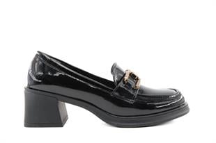 Miss Park Moda 386 k1457 Loafer Siyah Rugan Kadın Günlük Ayakkabı