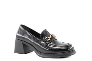 Miss Park Moda 386 k1464 Loafer Siyah Rugan Kadın Günlük Ayakkabı