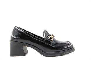 Miss Park Moda 386 k1464 Loafer Siyah Rugan Kadın Günlük Ayakkabı