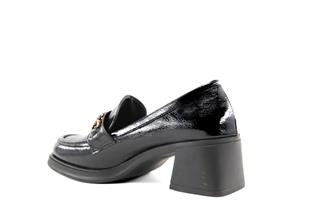 Miss Park Moda 386 k1464 Loafer Siyah Rugan Kadın Günlük Ayakkabı