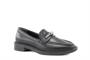 Miss Park Moda 386 k161 Loafer Siyah Kadın Günlük Ayakkabı