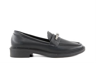 Miss Park Moda 386 k161 Loafer Siyah Kadın Günlük Ayakkabı