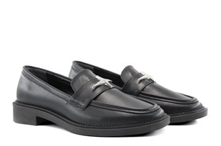 Miss Park Moda 386 k163 Loafer Siyah Kadın Günlük Ayakkabı
