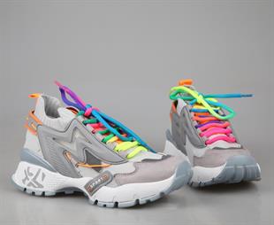 Miss Park Moda k2025 Gri Kadın Sneakers