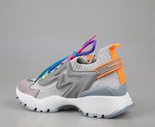 Miss Park Moda k2025 Gri Kadın Sneakers