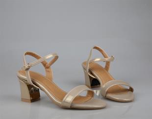 Miss Park Moda K316 Gold Kadın Topuklu Ayakkabı