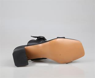 Miss Park Moda k6000 Topuklu Siyah Kadın Terlik