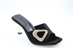 Miss Park Moda k7031 Topuklu Siyah Kadın Terlik