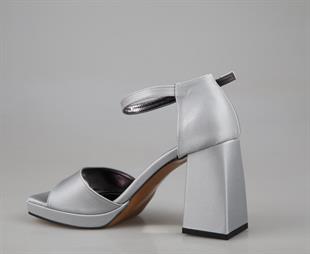 Miss Park Moda k86 Gümüş Kadın Topuklu Ayakkabı