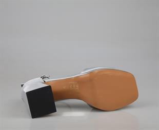 Miss Park Moda k86 Gümüş Kadın Topuklu Ayakkabı