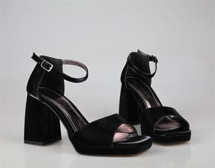 Miss Park Moda k86 Siyah Kadın Topuklu Ayakkabı