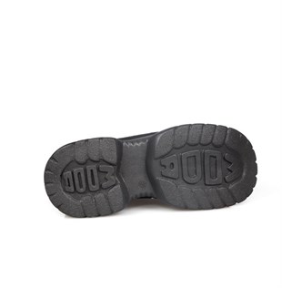 MP 232-305 Dolgu Topuk Siyah Nubuk Kadın Sneakers