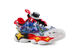 Pepino 2206 Beyaz-Kırmızı Çocuk Sneakers
