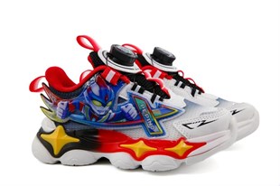 Pepino 2206 Beyaz-Kırmızı Çocuk Sneakers