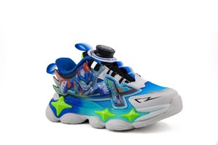 Pepino 2206 Beyaz Mavi Çocuk Sneakers