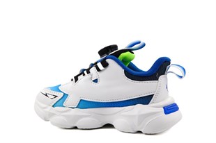 Pepino 2206 Beyaz Mavi Çocuk Sneakers