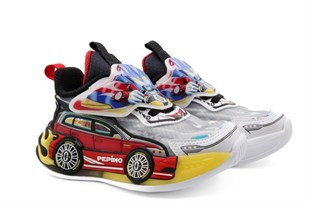 Pepino 2207 Beyaz-Kırmızı Çocuk Sneakers