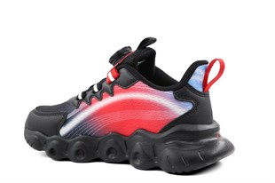 Pepino 2223 Siyah-Kırmızı Çocuk Sneakers