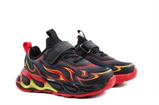 Pepino 2226 Siyah-Kırmızı Çocuk Sneakers